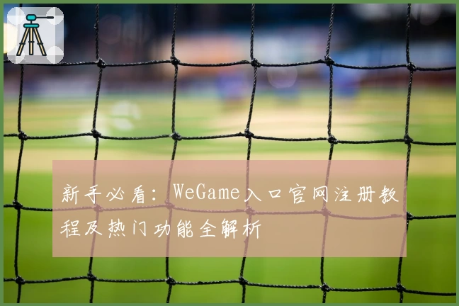 新手必看:WeGame入口官网注册教程及热门功能全解析